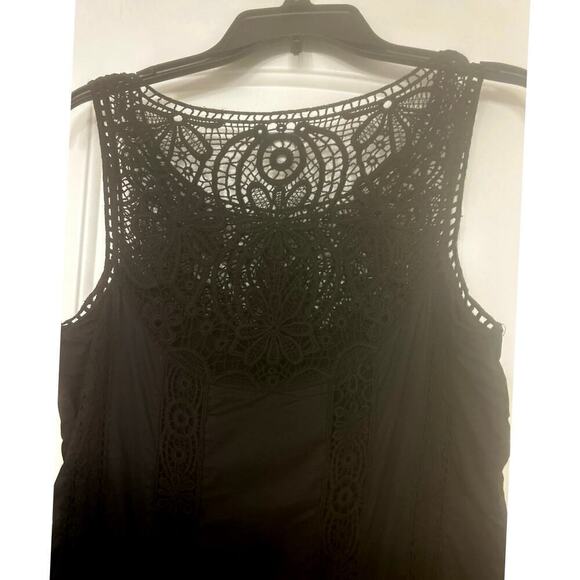 SUNDANCE Amira Black Lace Crochet Cotton Sleeveless Dress Size Small - Picture 10 of 13